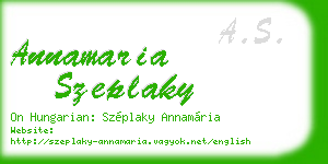 annamaria szeplaky business card