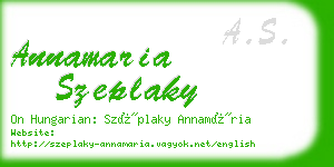 annamaria szeplaky business card